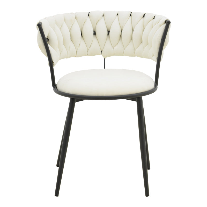 Πολυθρόνα Alkia I pakoworld ύφασμα σε εκρού απόχρωση- πόδι μαύρο μέταλλο 57x58.5x72εκ - Hippiehome.gr