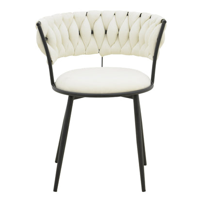 Πολυθρόνα Alkia I pakoworld ύφασμα σε εκρού απόχρωση- πόδι μαύρο μέταλλο 57x58.5x72εκ - Hippiehome.gr