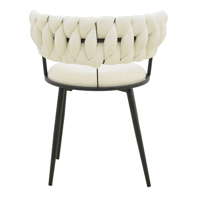 Πολυθρόνα Alkia I pakoworld ύφασμα σε εκρού απόχρωση- πόδι μαύρο μέταλλο 57x58.5x72εκ - Hippiehome.gr