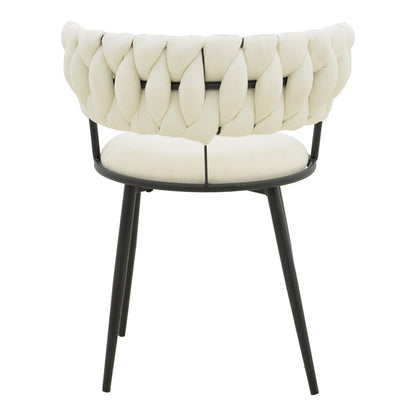 Πολυθρόνα Alkia I pakoworld ύφασμα σε εκρού απόχρωση- πόδι μαύρο μέταλλο 57x58.5x72εκ - Hippiehome.gr