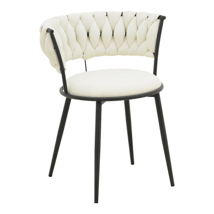 Πολυθρόνα Alkia I pakoworld ύφασμα σε εκρού απόχρωση- πόδι μαύρο μέταλλο 57x58.5x72εκ - Hippiehome.gr