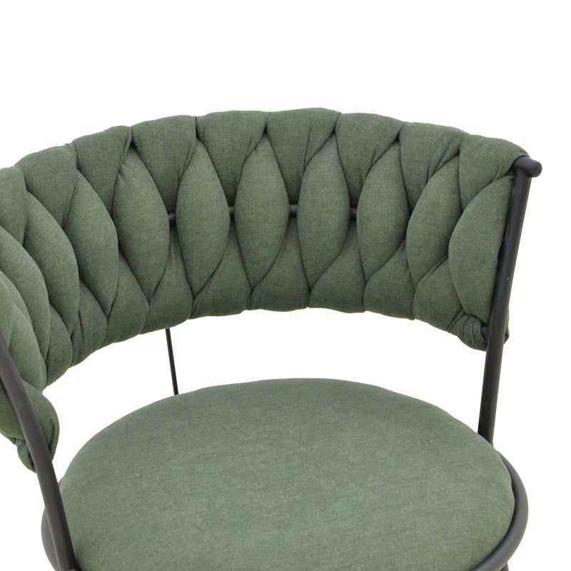 Πολυθρόνα Alkia I pakoworld ύφασμα σε χακί απόχρωση- πόδι μαύρο μέταλλο 57x58.5x72εκ - Hippiehome.gr