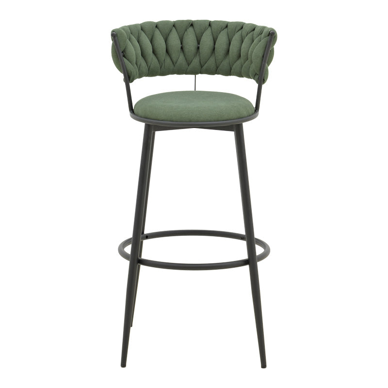 Σκαμπό μπαρ Alkia I pakoworld ύφασμα σε χακί απόχρωση- πόδι μαύρο μέταλλο 50x56x95εκ - Hippiehome.gr