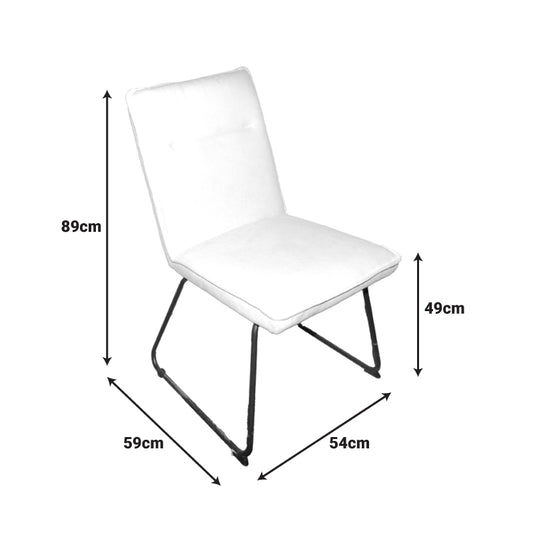 Καρέκλα Essential pakoworld ύφασμα μπεζ-πόδι μάυρο μεταλλικό 54x59x89εκ - Hippiehome.gr