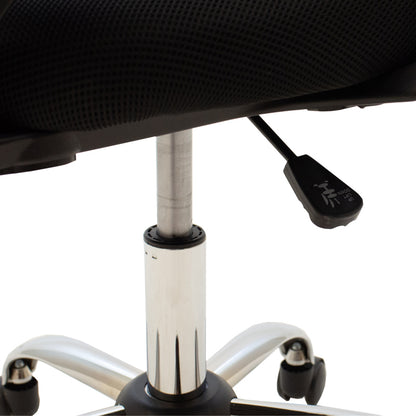 Καρέκλα γραφείου Berto II pakoworld με ανάκλιση ύφασμα mesh σε μπλε-μαύρη απόχρωση και βάση χρωμίου 60x48x85-95εκ - Hippiehome.gr