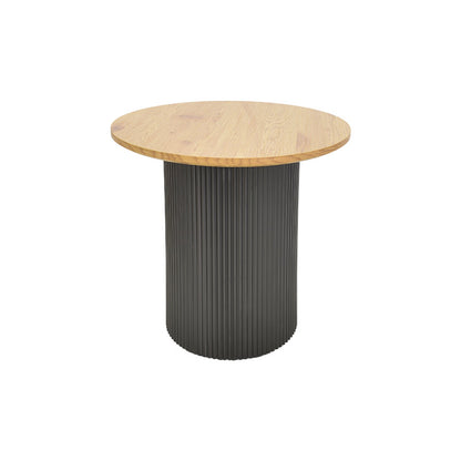 Tραπέζια σαλονιού Dovel pakoworld mdf σετ 2τεμ. sonoma-μαύρο μεταλλο - Hippiehome.gr