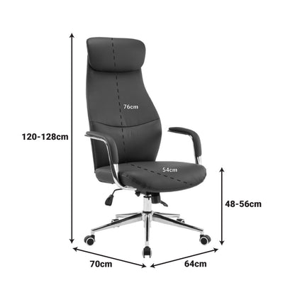 Καρέκλα γραφείου διευθυντή Ferka pakoworld pu σε πράσινη απόχρωση 64x71x120-128εκ - Hippiehome.gr