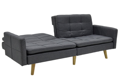 Καναπές-κρεβάτι Flexible pakoworld σε ανθρακί ύφασμα 198x87x76εκ - Hippiehome.gr
