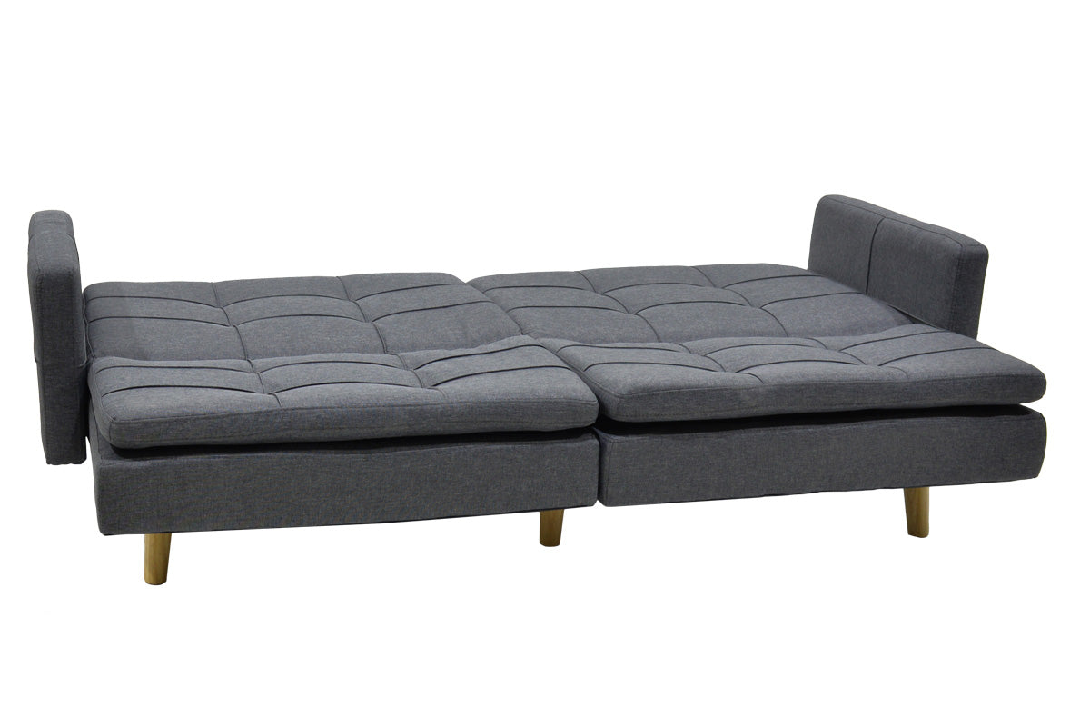 Καναπές-κρεβάτι Flexible pakoworld σε ανθρακί ύφασμα 198x87x76εκ - Hippiehome.gr