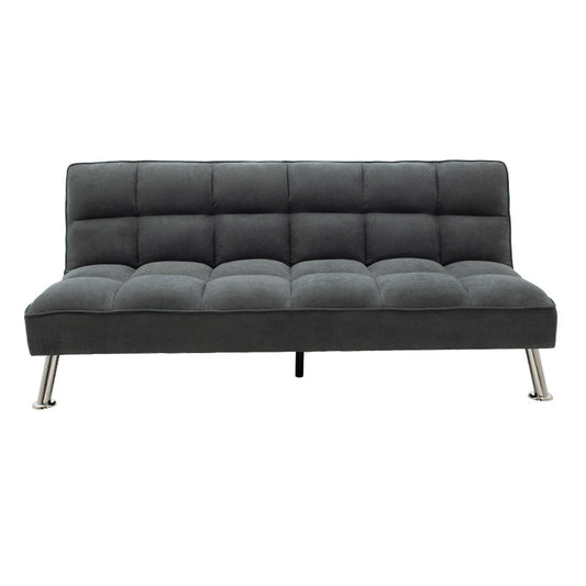 Καναπές-κρεβάτι Rebel pakoworld 3θέσιος με ύφασμα ανθρακί 189x92x82εκ - Hippiehome.gr