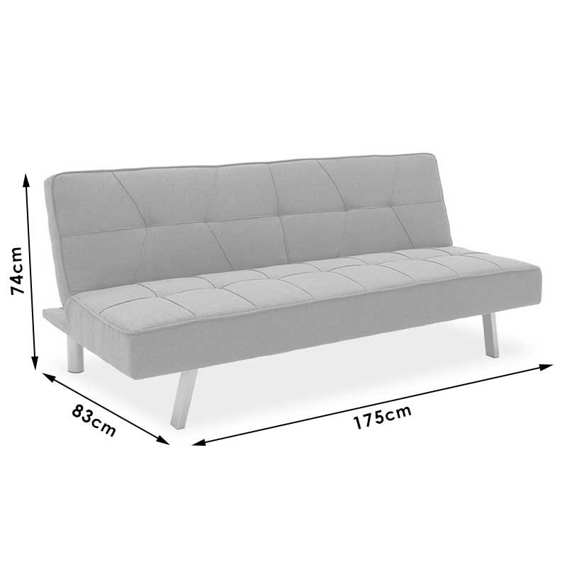Καναπές-κρεβάτι Travis pakoworld 3θέσιος με ύφασμα μπεζ 175x83x74εκ - Hippiehome.gr