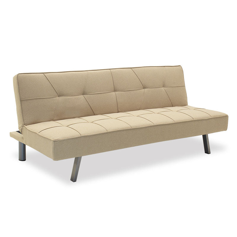Καναπές-κρεβάτι Travis pakoworld 3θέσιος με ύφασμα μπεζ 175x83x74εκ - Hippiehome.gr