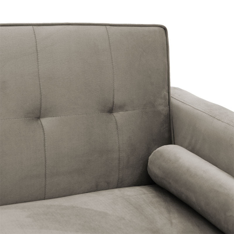 Καναπές-κρεβάτι Success pakoworld 3θέσιος βελούδο γκρι-μπεζ 190x80x84εκ - Hippiehome.gr