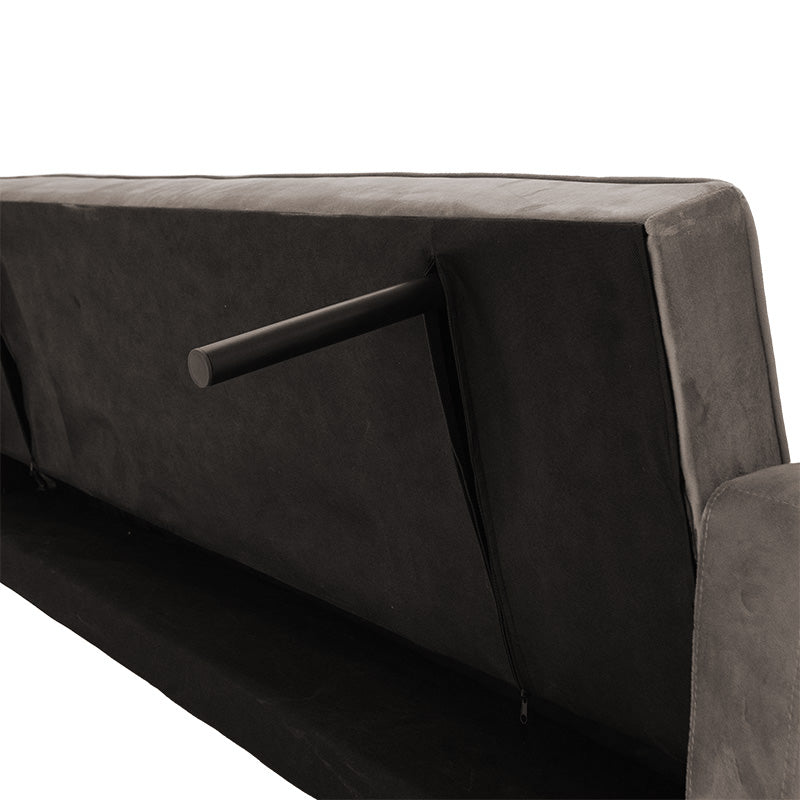 Καναπές-κρεβάτι Success pakoworld 3θέσιος βελούδο γκρι-μπεζ 190x80x84εκ - Hippiehome.gr