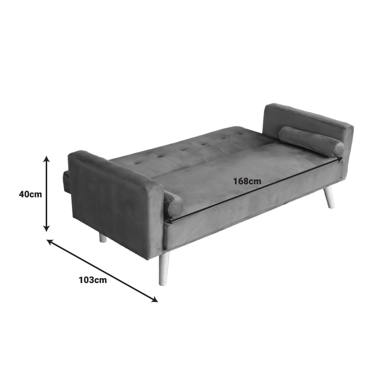 Καναπές-κρεβάτι Success pakoworld 3θέσιος βελούδο σε μέντα απόχρωση 190x80x84εκ - Hippiehome.gr