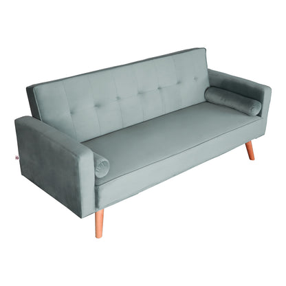 Καναπές-κρεβάτι Success pakoworld 3θέσιος βελούδο σε μέντα απόχρωση 190x80x84εκ - Hippiehome.gr