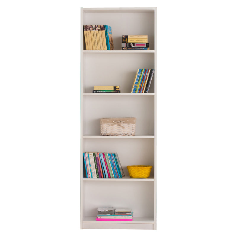 Βιβλιοθήκη Max pakoworld σε λευκό χρώμα 58x23x170εκ - Hippiehome.gr