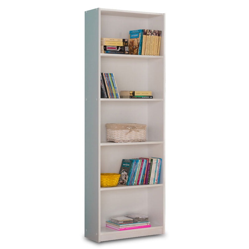 Βιβλιοθήκη Max pakoworld σε λευκό χρώμα 58x23x170εκ - Hippiehome.gr