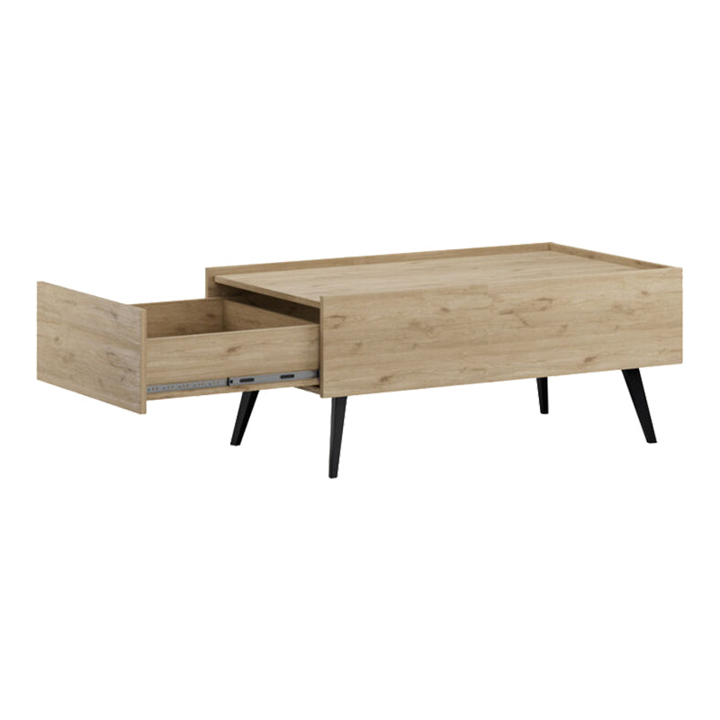 Τραπέζι σαλονιού με συρτάρι Tema pakoworld σε oak απόχρωση 103x60x44εκ - Hippiehome.gr