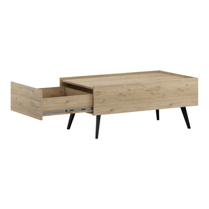Τραπέζι σαλονιού με συρτάρι Tema pakoworld σε oak απόχρωση 103x60x44εκ - Hippiehome.gr