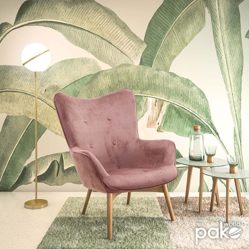 Πολυθρόνα Kido pakoworld βελούδο χρώμα σάπιο μήλο - Hippiehome.gr