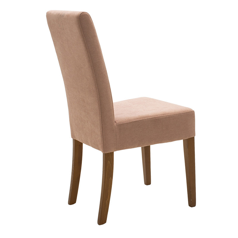 Καρέκλα Ditta pakoworld ύφασμα σάπιο μήλο-πόδι μασίφ ξύλο καρυδί - Hippiehome.gr