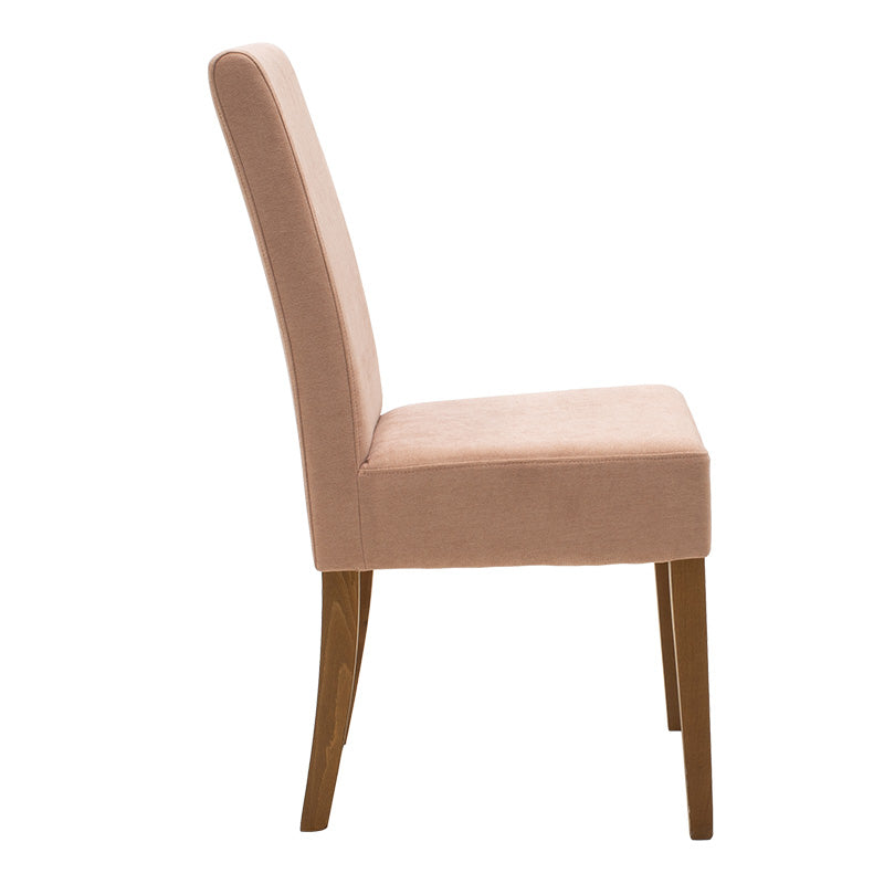 Καρέκλα Ditta pakoworld ύφασμα σάπιο μήλο-πόδι μασίφ ξύλο καρυδί - Hippiehome.gr