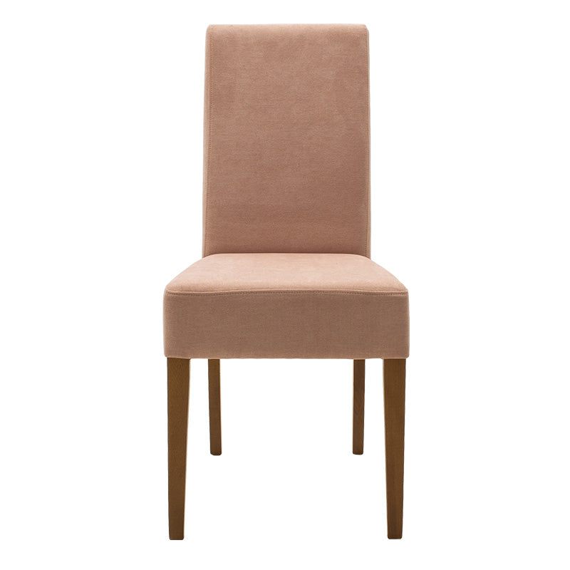 Καρέκλα Ditta pakoworld ύφασμα σάπιο μήλο-πόδι μασίφ ξύλο καρυδί - Hippiehome.gr