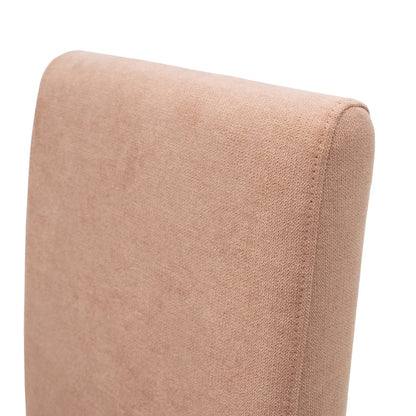 Καρέκλα Ditta pakoworld ύφασμα σάπιο μήλο-πόδι μασίφ ξύλο καρυδί - Hippiehome.gr