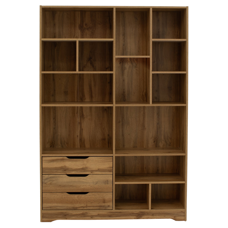 Βιβλιοθήκη Lucinda pakoworld oak 120x29.8x180.5εκ - Hippiehome.gr