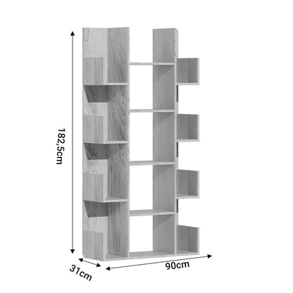 Βιβλιοθήκη Charles pakoworld μελαμίνης φυσικό 90x31x182,5εκ - Hippie Home 