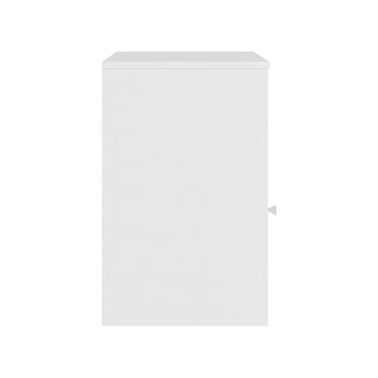 Κομοδίνο Foly pakoworld με ένα ντουλάπι σε λευκή απόχρωση 40x40x50εκ - Hippiehome.gr
