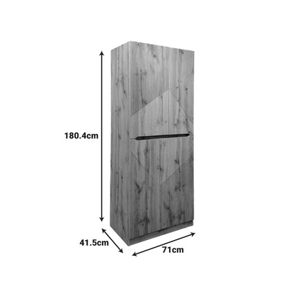 Παπουτσοθήκη-ντουλάπι Kebell pakoworld σε oak απόχρωση 71x41.5x180.4εκ - Hippiehome.gr