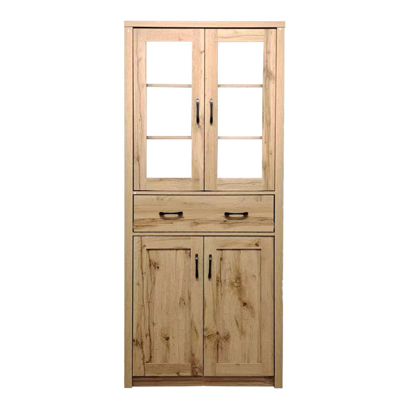 Βιτρίνα-ντουλάπα Nisso pakoworld σε oak απόχρωση 80x40x183.5εκ - Hippiehome.gr