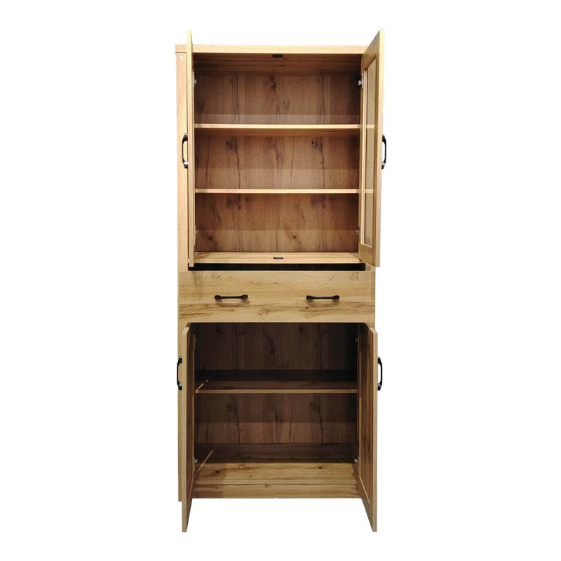 Βιτρίνα-ντουλάπα Nisso pakoworld σε oak απόχρωση 80x40x183.5εκ - Hippiehome.gr