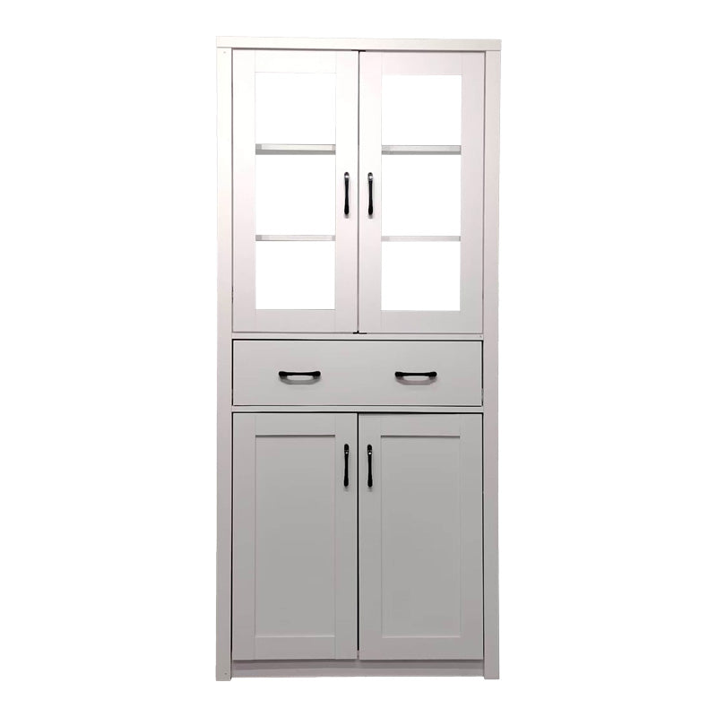 Βιτρίνα-ντουλάπα Nisso pakoworld σε λευκή απόχρωση 80x40x183.5εκ - Hippiehome.gr