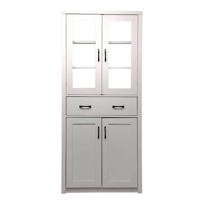 Βιτρίνα-ντουλάπα Nisso pakoworld σε λευκή απόχρωση 80x40x183.5εκ - Hippiehome.gr