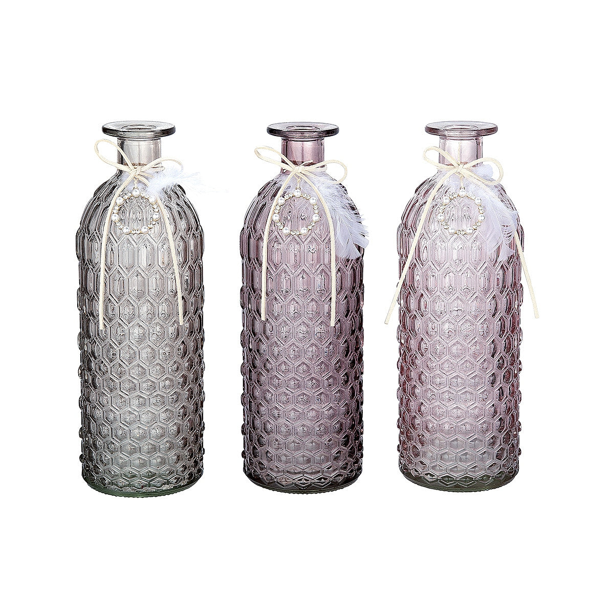 Βάζο ArteLibre Μπουκάλι Γυαλί 8x25cm Σε 3 Χρώματα - Hippiehome.gr