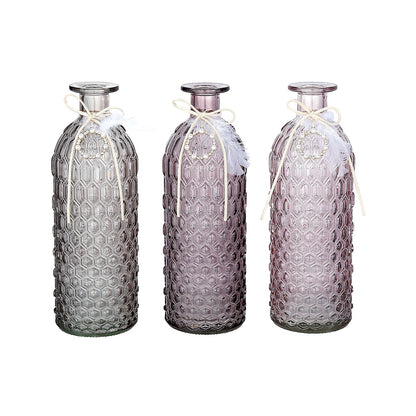 Βάζο ArteLibre Μπουκάλι Γυαλί 8x25cm Σε 3 Χρώματα - Hippiehome.gr