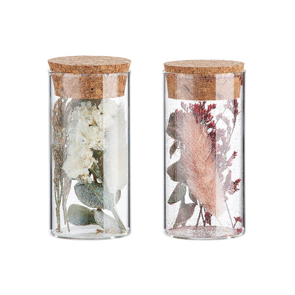 Διακοσμητικό ArteLibre Αποξηραμένο Λουλούδι Σε Δοχείο Με Glitter Διάφανο Γυαλί 10cm Σε 2 Σχέδια - Hippiehome.gr