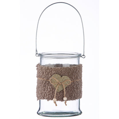 Κηροπήγιο ArteLibre Με Χερούλι Διάφανο Γυαλί 17cm - Hippiehome.gr