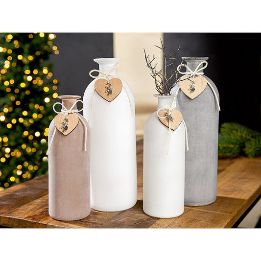 Βάζο ArteLibre Μπουκάλι Γυαλί 26.5cm Σε 3 Χρώματα - Hippiehome.gr