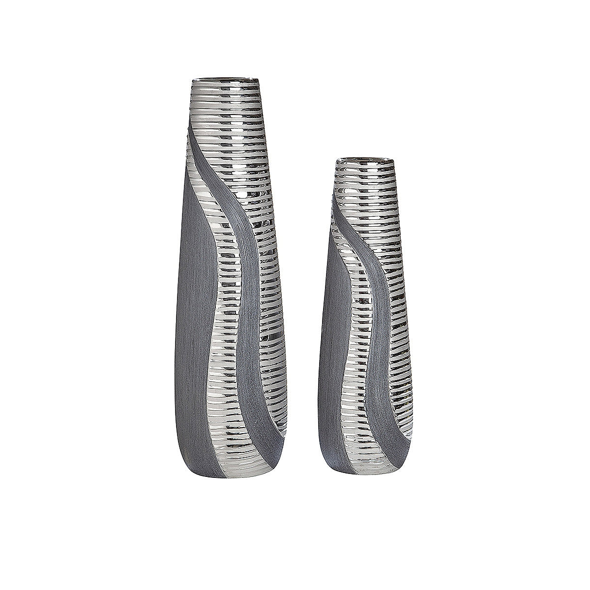 Βάζο ArteLibre Ασημί/Γκρι Κεραμικό 12x12x39cm - Hippiehome.gr