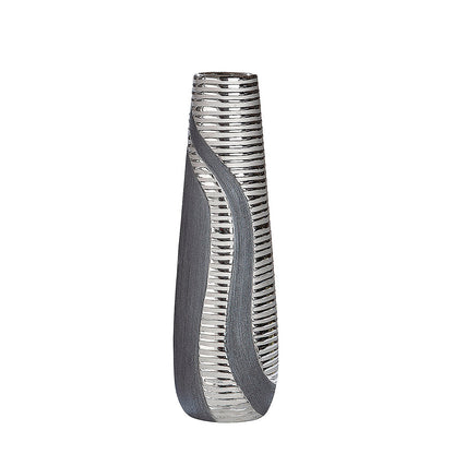 Βάζο ArteLibre Ασημί/Γκρι Κεραμικό 14x14x49cm - Hippiehome.gr
