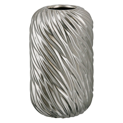 Βάζο ArteLibre Ασημί Κεραμικό 12x12x20cm - Hippiehome.gr