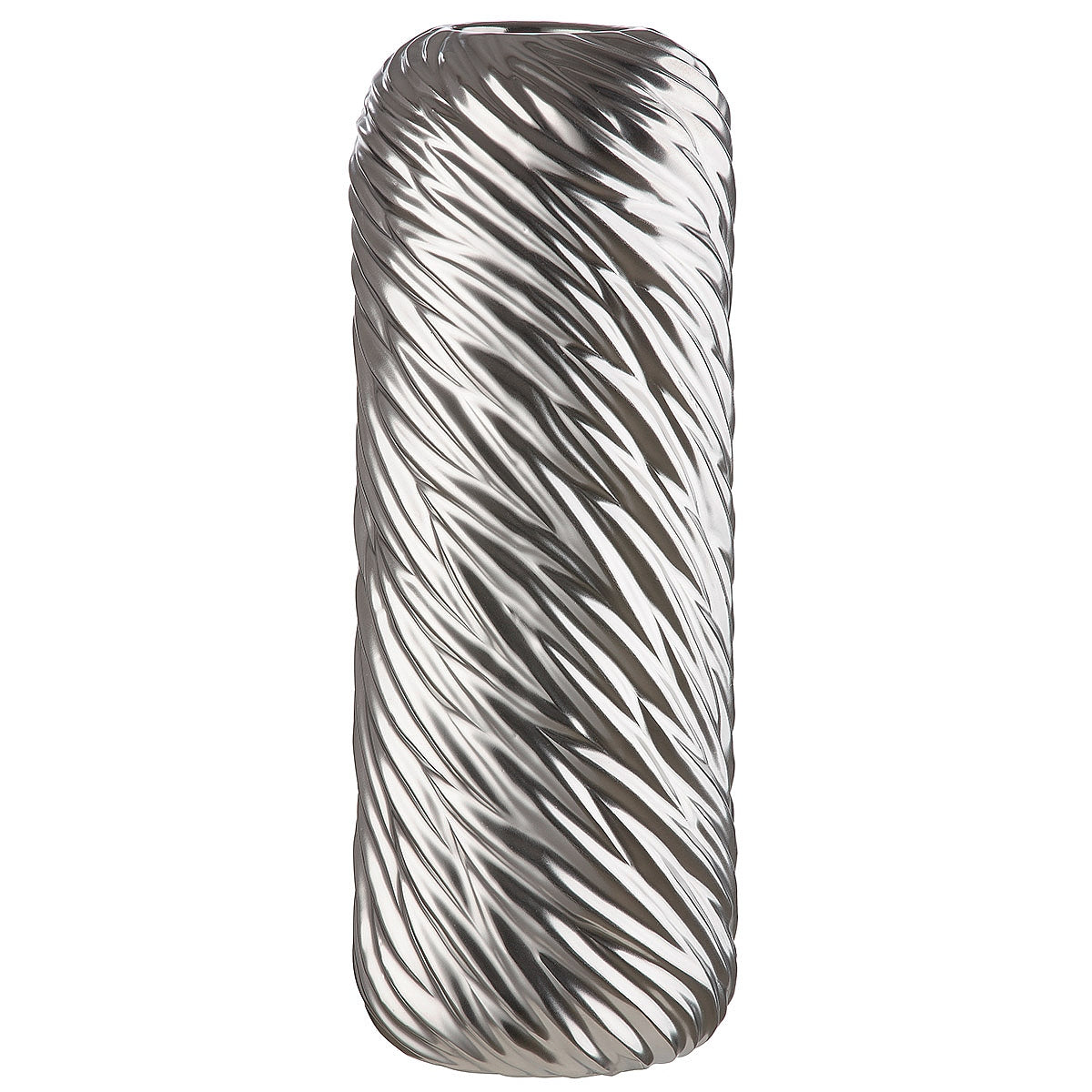 Βάζο ArteLibre Ασημί Κεραμικό 15x15x40cm - Hippiehome.gr
