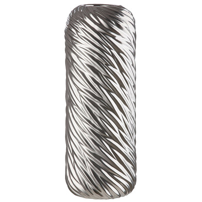 Βάζο ArteLibre Ασημί Κεραμικό 15x15x40cm - Hippiehome.gr