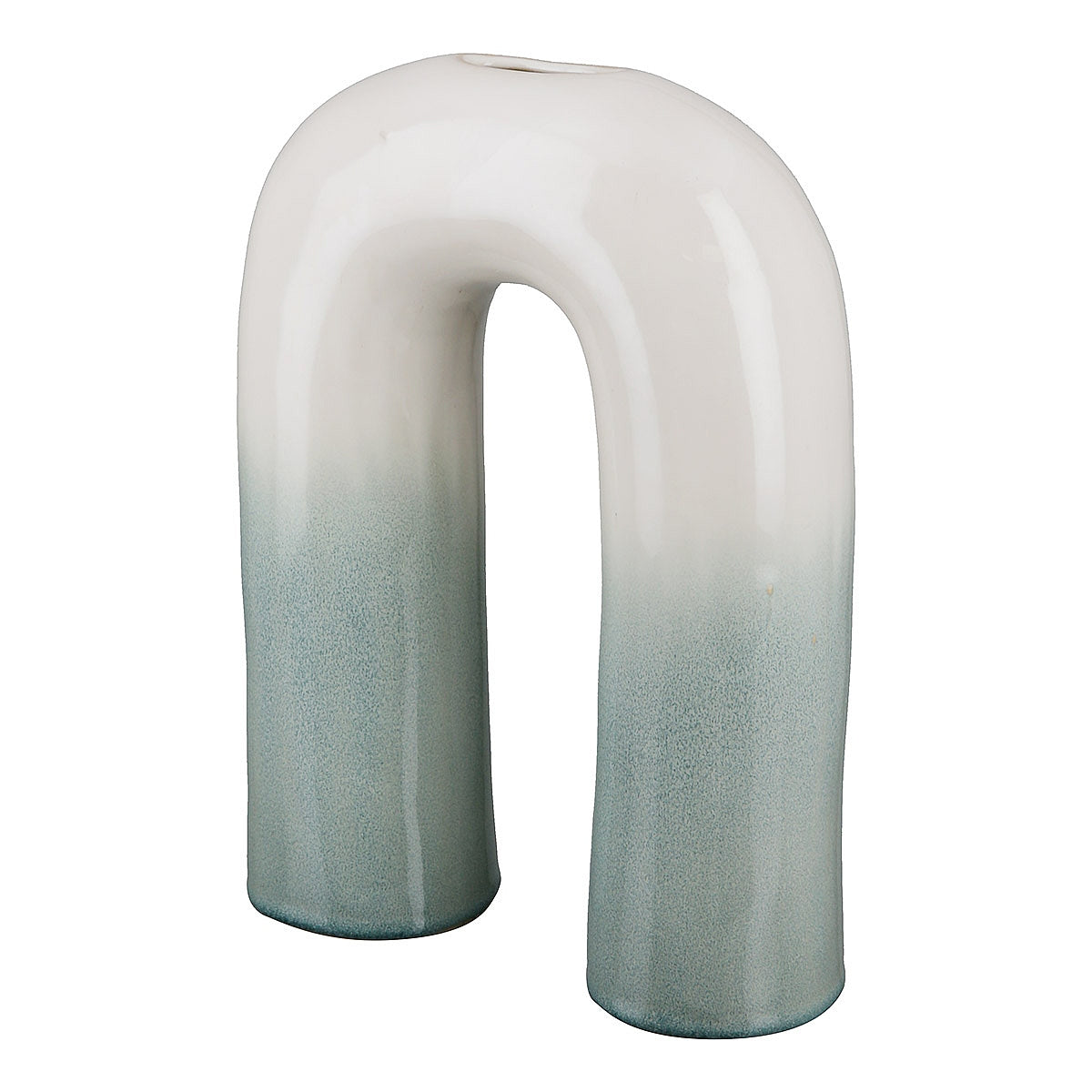 Βάζο ArteLibre Μπεζ/Τιρκουάζ Κεραμικό 6.5x17.5x24cm - Hippiehome.gr