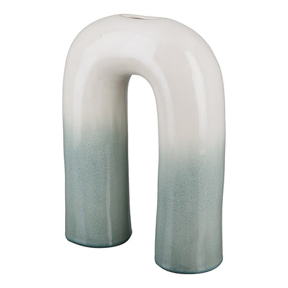 Βάζο ArteLibre Μπεζ/Τιρκουάζ Κεραμικό 6.5x17.5x24cm - Hippiehome.gr