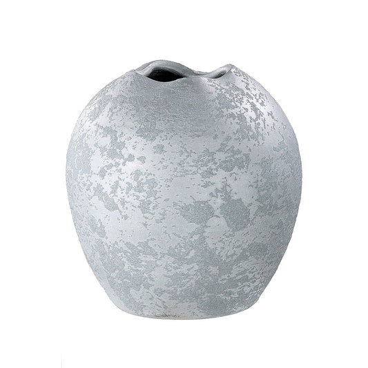 Βάζο ArteLibre Ασημί Κεραμικό 22cm - Hippiehome.gr